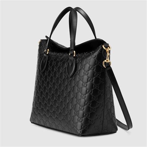 gucci satchel black leather 92724 001998|Gucci shoulder bag.